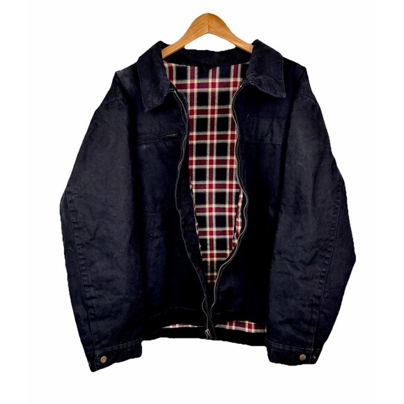 Men’s Black Size 3XL Canvas Corduroy Gorp Utility Lined Tactical Chore Jacket - Picture 2 of 6